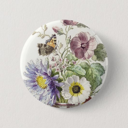 William vanLee Bouquet von Blume mit einem Schmett Button (Vorderseite)