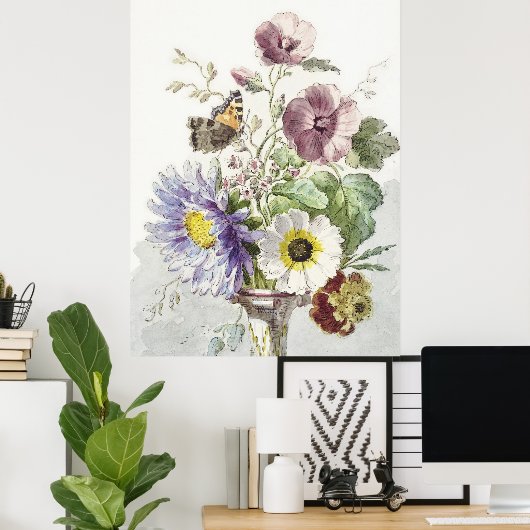 William vanLee Bouquet von Blume mit einem Schmett Poster (Heimbüro)