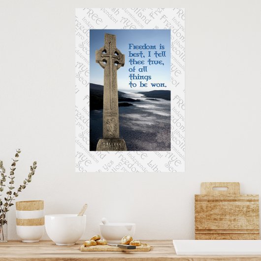 William Wallace Scottish Freedom Poster (Küche)