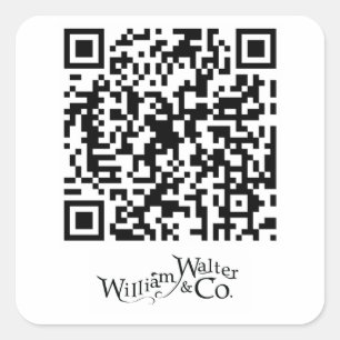William Walter und Code-Aufkleber Co QR Quadratischer Aufkleber