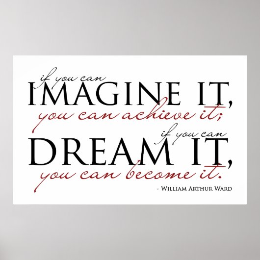 William Ward Imagine Quote Poster (Vorne)