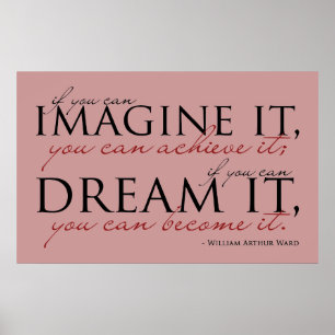 William Ward Imagine Quote Poster