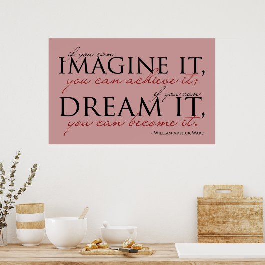 William Ward Imagine Quote Poster (Küche)