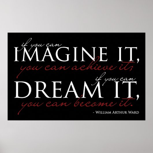 William Ward Imagine Quote Poster (Vorne)