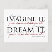 William Ward Imagine Quote Postkarte (Vorderseite)