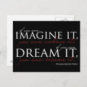 William Ward Imagine Quote Postkarte (Vorne/Hinten)