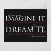 William Ward Imagine Quote Postkarte (Vorderseite)