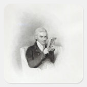 William Wilberforce Quadratischer Aufkleber (Vorderseite)