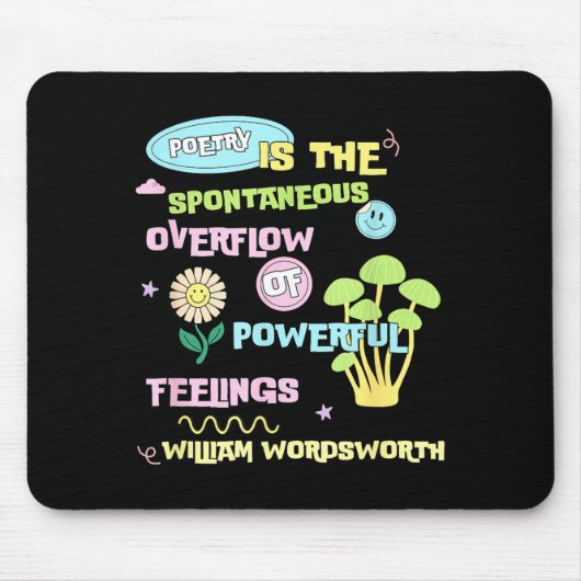 William Wordsworth Quote Etry Em Writing Writer Gi Mousepad (Vorne)