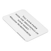 William Wordsworth Quote Magnet (Rechte Seite)