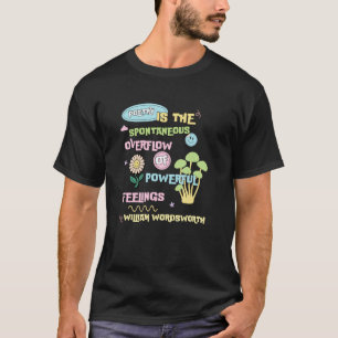 William Wordsworth Zitat Poesie Gedicht Schreiben T-Shirt