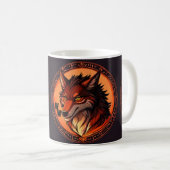William Wraithe Werewolf Logo-Symbol Kaffeetasse (VorderseiteRechts)