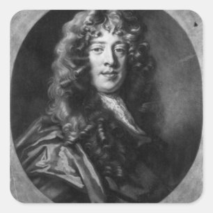 William Wycherley, graviert von John Smith, 1703 Quadratischer Aufkleber