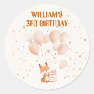 WILLIAMS 3. GEBURTSTAGSklecker Runder Aufkleber