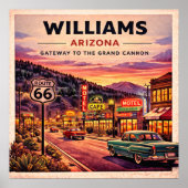 Williams Arizona Route 66 Vintage wird zu Poster (Vorne)