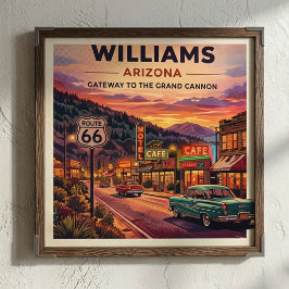 Williams Arizona Route 66 Vintage wird zu Poster