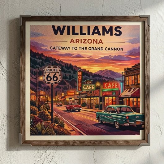 Williams Arizona Route 66 Vintage wird zu Poster