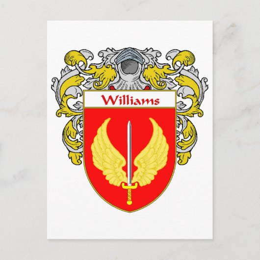 Williams Coat of Arms (mantled) Postkarte (Vorderseite)