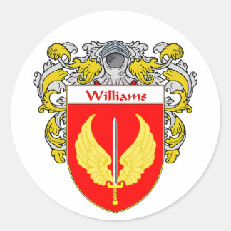 Williams Coat of Arms (mantled) Runder Aufkleber