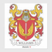 Williams Familienwappen Aufkleber (Blatt)