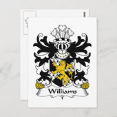 Williams Familienwappen Postkarte (Vorne/Hinten)