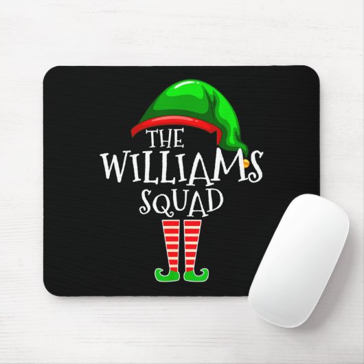 Williams Family Name Squad Matching Group Elf Chri Mousepad (Mit Mouse)
