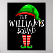 Williams Family Name Squad Matching Group Elf Chri Poster (Vorne)