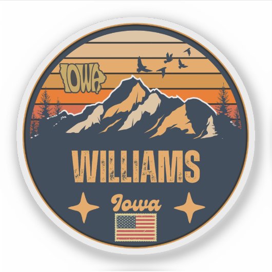 Williams, Iowa Aufkleber (Vorderseite)