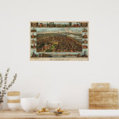 Williams-Karte von Harrisburg, PA (1855), Reprint Poster (Küche)