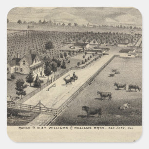 Williams Ranch, Goodrich-Steinbruch Quadratischer Aufkleber