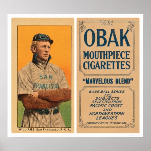 Williams San Francisco Baseball 1910 Poster (Vorne)