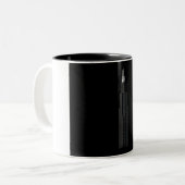 Williams/Sears Tower, schwarzer Hintergrund Zweifarbige Tasse (Vorderseite Links)