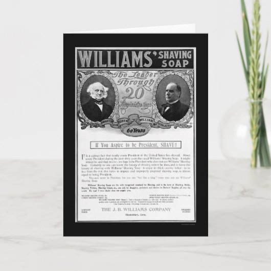 Williams Shave Soap Ad 1901 Karte (Vorderseite)