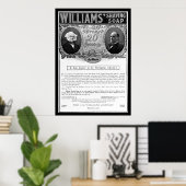 Williams Shave Soap Ad 1901 Poster (Heimbüro)