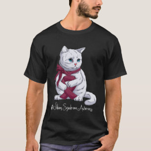 Williams-Syndrom-Bewusstseinsmonat Burgunderband T-Shirt