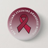 Williams Syndrome Awareness Month Ribbon Button (Vorderseite)