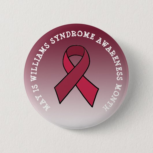 Williams Syndrome Awareness Month Ribbon Button (Vorderseite)