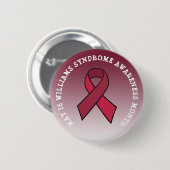 Williams Syndrome Awareness Month Ribbon Button (Vorne & Hinten)