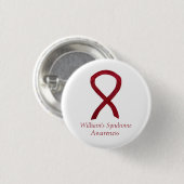 William's Syndrome Custom Awareness Ribbon Buttone Button (Vorne & Hinten)
