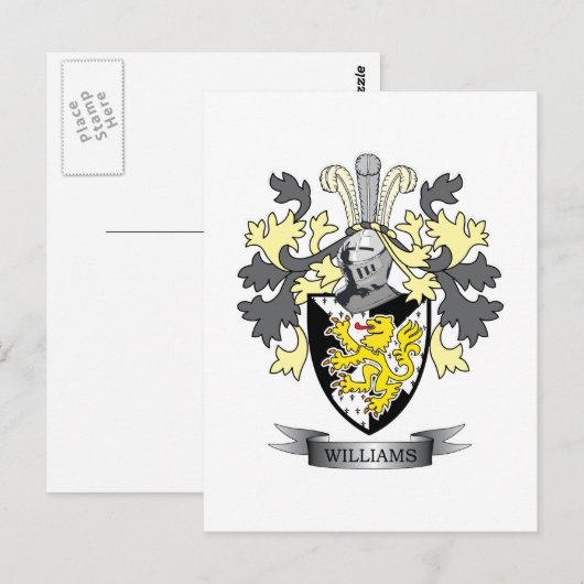 Williams-Wappen Postkarte (Vorne/Hinten)