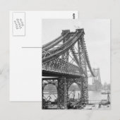 Williamsburg Bridge Bau, 1901 Postkarte (Vorne/Hinten)