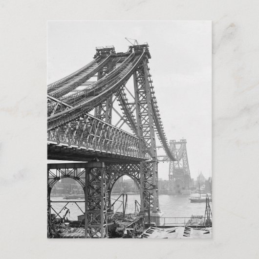 Williamsburg Bridge Bau, 1901 Postkarte (Vorderseite)