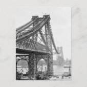 Williamsburg Bridge Construction, 1901 Postkarte (Vorderseite)