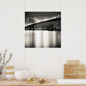 Williamsburg bridge in New York City at night Poster (Küche)