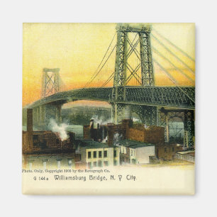 Williamsburg Bridge, New York City, 1905 Vintage a Magnet