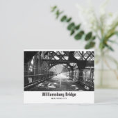 Williamsburg Bridge New York City Black and White Postkarte (Stehend Vorderseite)