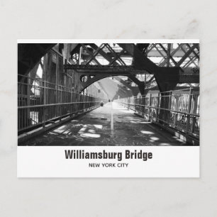 Williamsburg Bridge New York City Black and White Postkarte