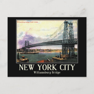 Williamsburg Bridge, New York City Vintage auf Deu Postkarte