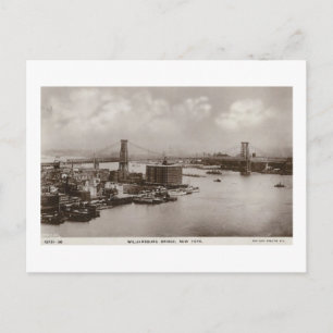 Williamsburg Bridge, New York City Vintage auf Deu Postkarte