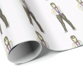 Williamsburg Brooklyn NYC Hipster Girl New York NY Geschenkpapier (Rolleneckpunkt)